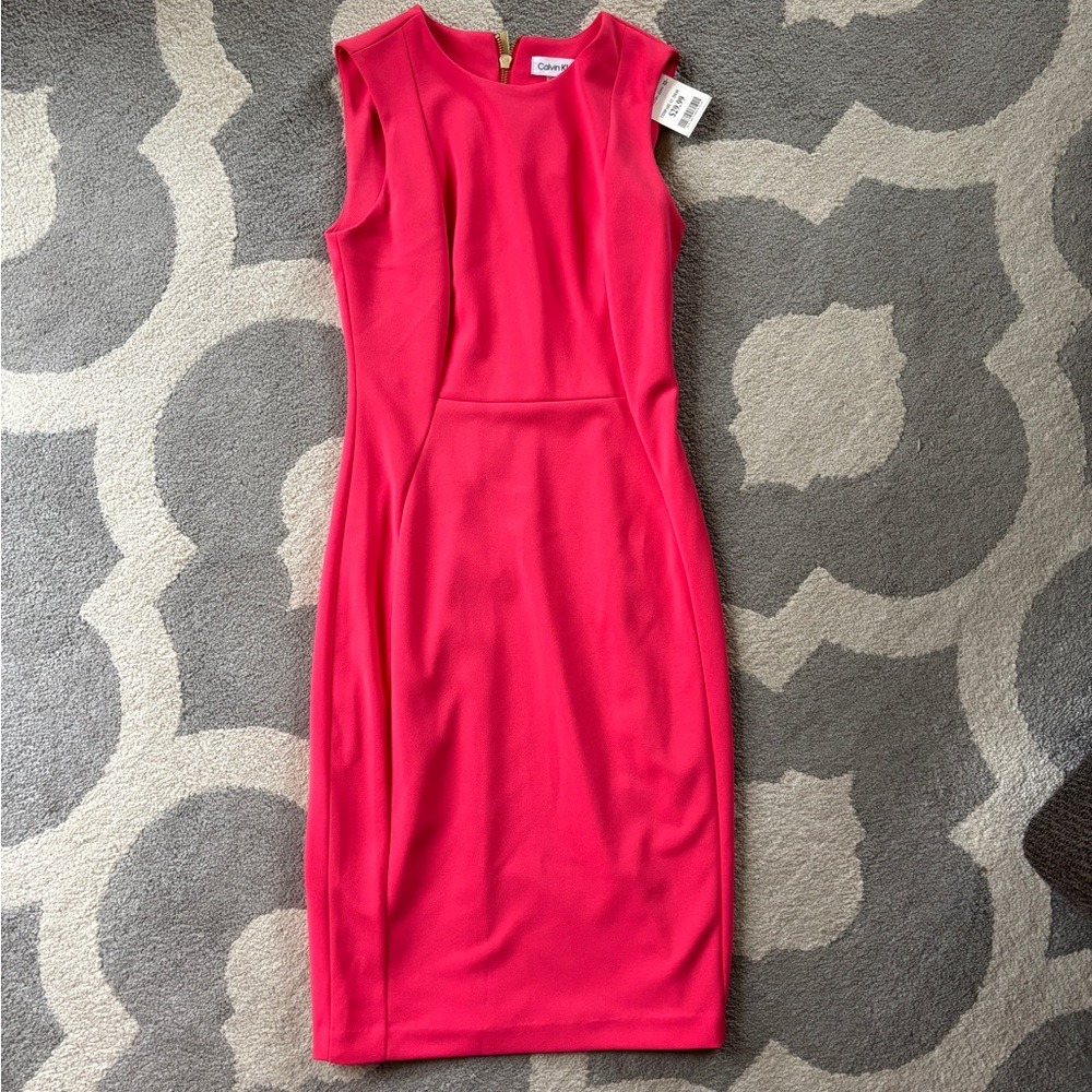 Calvin Klein Women's Pink Sheath Dress